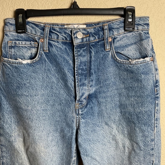 We The Free Womens 26 Distressed Tapered Baggy Boyfriend‎ High Waisted Jeans - Picture 4 of 7